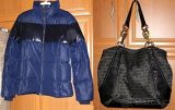 MOSCHINO - LUXUSNÍ DÁMSKÁ PÉŘOVÁ BUNDA + KABELKA