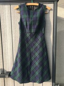 Kárované zelenomodré mini šaty F&F