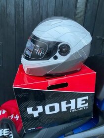 Moto helma Yohe 950 - 16 bílo šedá - S