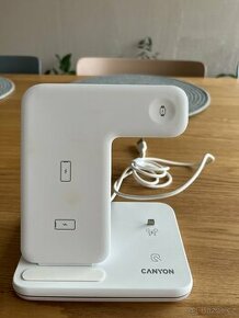 Bezdrátová nabíječka Canyon 3v1 pro telefon, Apple Watch, Ai