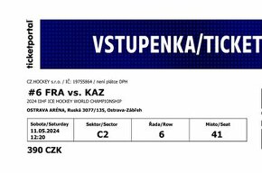 MS hokej Ostrava - FRA vs. KAZ, 11.5.2024