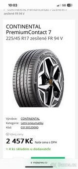 CONTINENTAL PremiumContact 7 225/45 R17