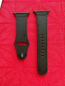 Apple Watch kožený pasek - černý - 1