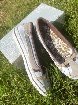 Baleríny white/khaki vel. 37