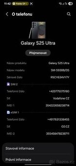 Vyměním Samsung s25 ultra - Jet Black