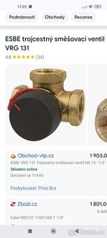 Trojcestny směšovací ventil