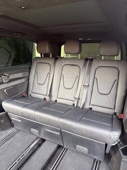 Spací set trojsedačka černá kůže Mercedes V-klasse W447