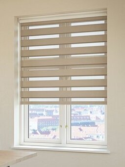 3x Roleta DUO 100x180 cm hnědá