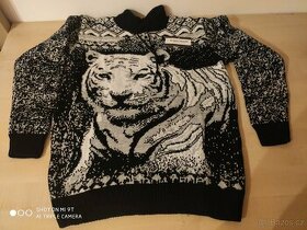 Nový pánský svetr s motivem tygra  -  vánoční akce - 1