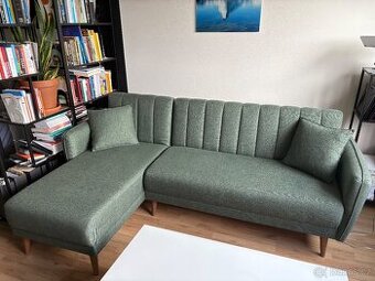 Rohová sedací souprava s rozkladem na lůžko