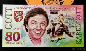 KAREL GOTT 80 PAMĚTNÍ BANKOVKA - NOVINKA