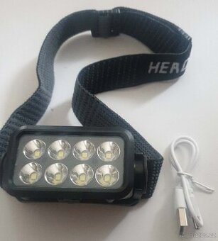 Čelovka LED, USB nabíjení, 500 lumen, nová nepoužitá