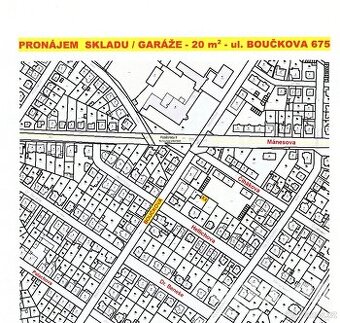 Poděbrady - pronájem sklad / garáž o výměře 20 m²