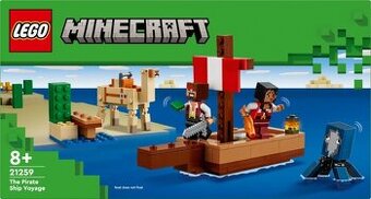 LEGO Minecraft 21259 – Plavba na pirátské lodi