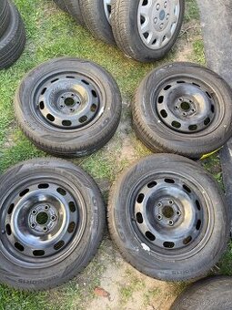 Plechové disky 15’ Škoda 5x100 ET 38 pneu 185/60/R16