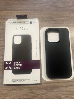 Černý kryt Fixed pro Apple iPhone 15 Pro