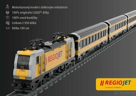 LEGO Unikátní motorizovaný LEGO vlak RegioJet - JEN NÁVOD