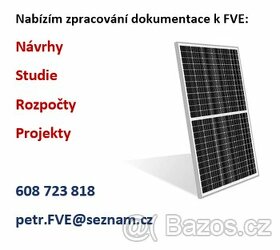 Fotovoltaika - FVE - PROJEKTY, NÁVRHY, ČEZ, DOTACE