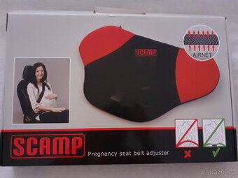 Těhotenský pás Scamp Comfort černo-červený