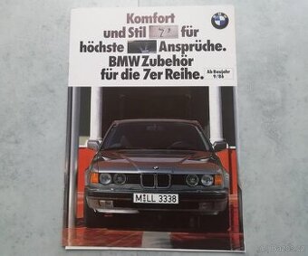 BMW E32 - katalog doplňků a příslušenství 1986
