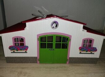 Schleich stáj s koňmi + příslušenství