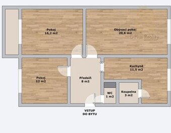 Pronájem, bytu, 3+1, 76 m2, Horní Litvínov - ul. Valdštejnsk