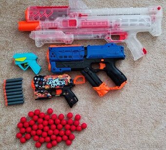 Prodám synovy pistole – X-Shot a Nerf