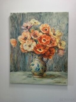 Reprodukce Renoir Vase d'Anemones