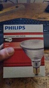 Infra lampa žárovka Philips IR PAR38 175W, PC 280Kč