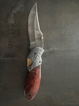 Lovecký zavírací nůž Dellinger Damascus Schnabel