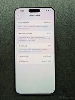 Iphone15 pro max 256Gb 91% baterie