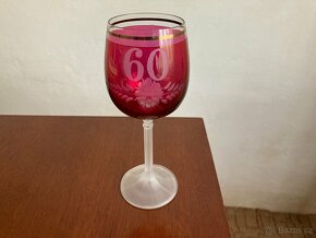 Skleničky na víno k jubileu - 60. a 70. narozeninám
