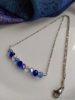 Řetízek s korálky Modrý