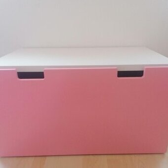 IKEA STUVA lavice bílo růžová šuplík