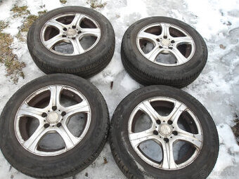 4x alu (5x112) letní pneu 185/65 r15 (6,5-7 mm)