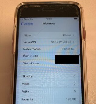 iPhone SE 2. generace, cerveny, 128 GB, baterie 88%