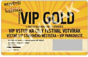 VOTVÍRÁK VIP GOLD -  3x vstupenka