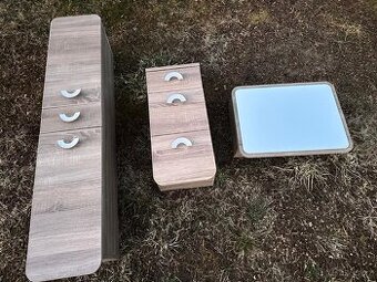 Set koupelnových skříněk 3 ks