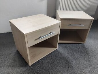 Noční stolky set, bílý dub
