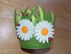 Jarní obal na květináč z plsti (filcu) - 1