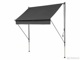 Upínací markýza, 2 x 1,5 m, antracitová - nová, rozbalená