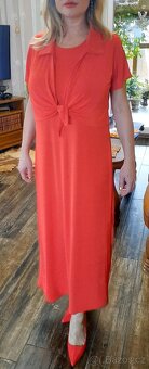 Nové,dlouhé, červené ,elastické šaty, vel XL