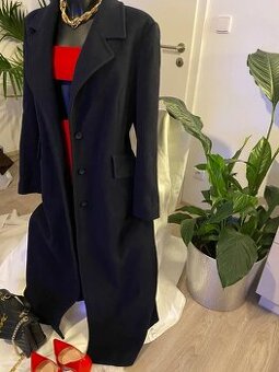 Kasmirovy vlneny vypasovany kabat modry novy 42