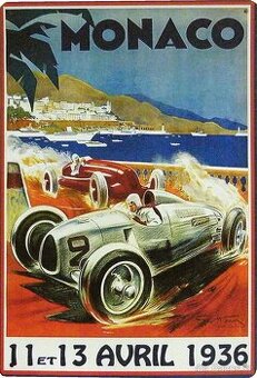 Kovová cedule Monaco - formule - 1