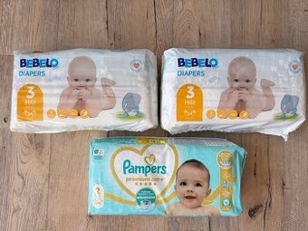 Dětské jednorázové pleny Pampers + Bebelo