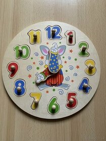 Dřevěná skládačka Hodiny