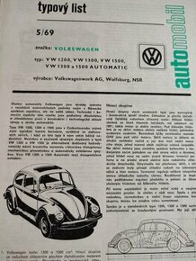 VW 1200,1300,1500 Brouk popis info