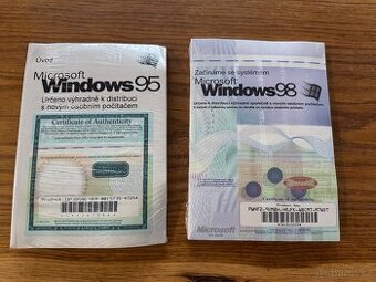 Microsoft Windows 98 CZ a 95 CZ (nové, nerozbalené)