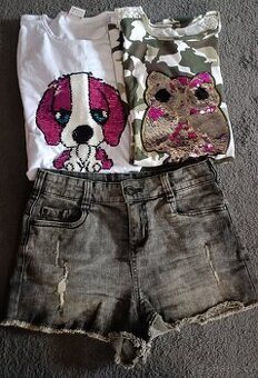 Set trička a šortky vel.152