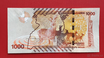 Bankovka UGANDA 1000 Shillings rok 2015 stav UNC